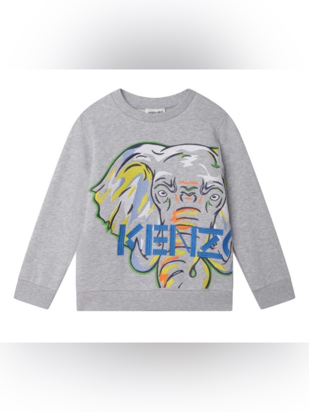 Kenzo Kids boys elephant gray crew neck Sweater sz 8